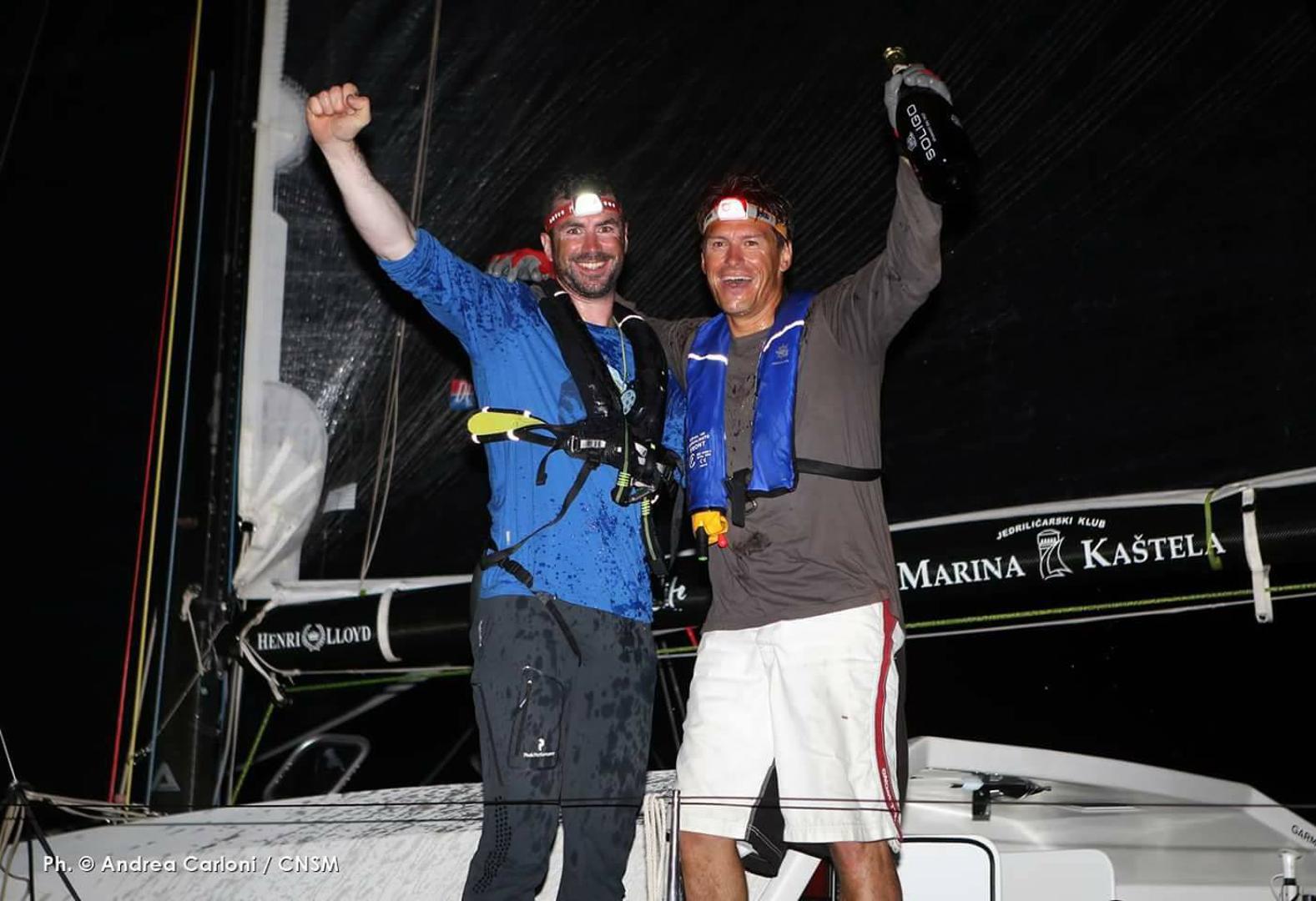 Winners of Primo Overall X2 prize in La Cinquecento Trofeo Pellegrini 2018. organized by 'Circolo Nautico Porto Santa Margherita' of Caorle, Italy. Photo: Andrea Carloni/CNSM