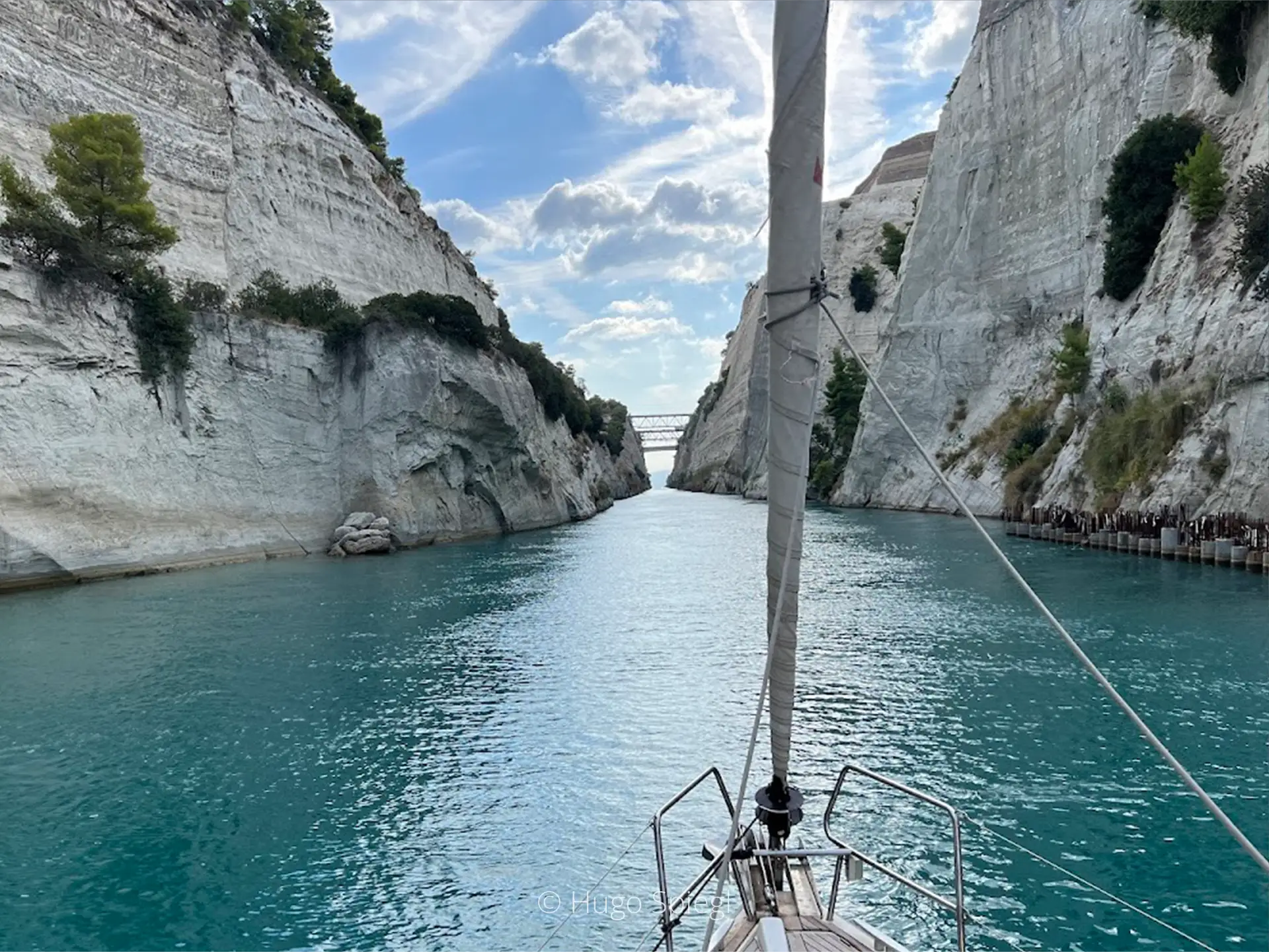 Navigating the Corinth Canal