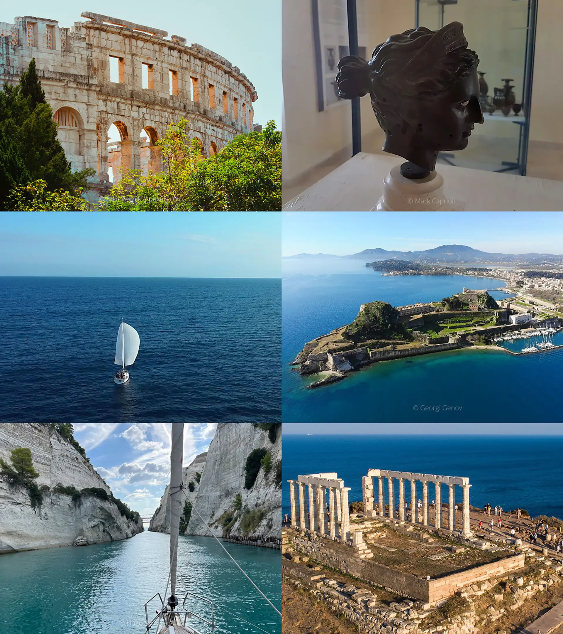 An image mosaic of highlights for The Argonaut Offshore Crossing sailing course