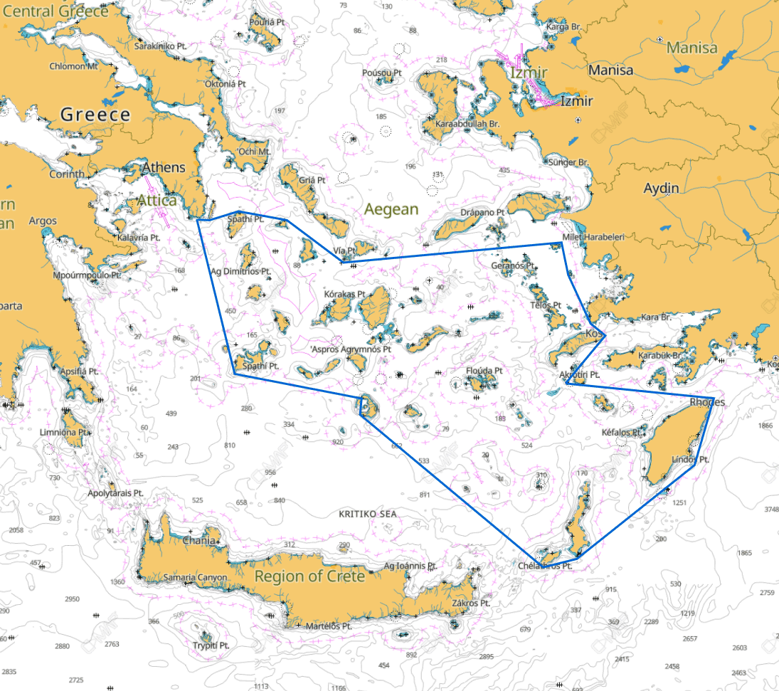 The Rolex Middle Sea Race course map