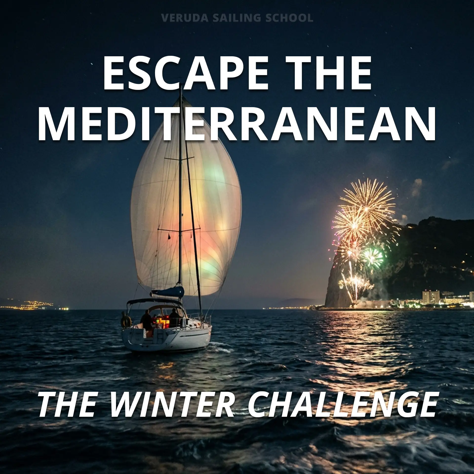 Escape the Mediterranean: The Winter Challenge Expert Sailing Course advertisement.